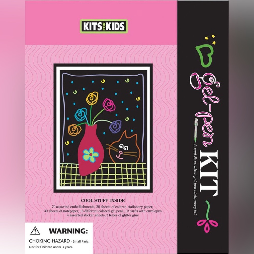 VTG Y2K NEW KITS FOR KIDS GEL PEN CRAFT CREATIVE STATIONERY STICKERS KIT ART DIY